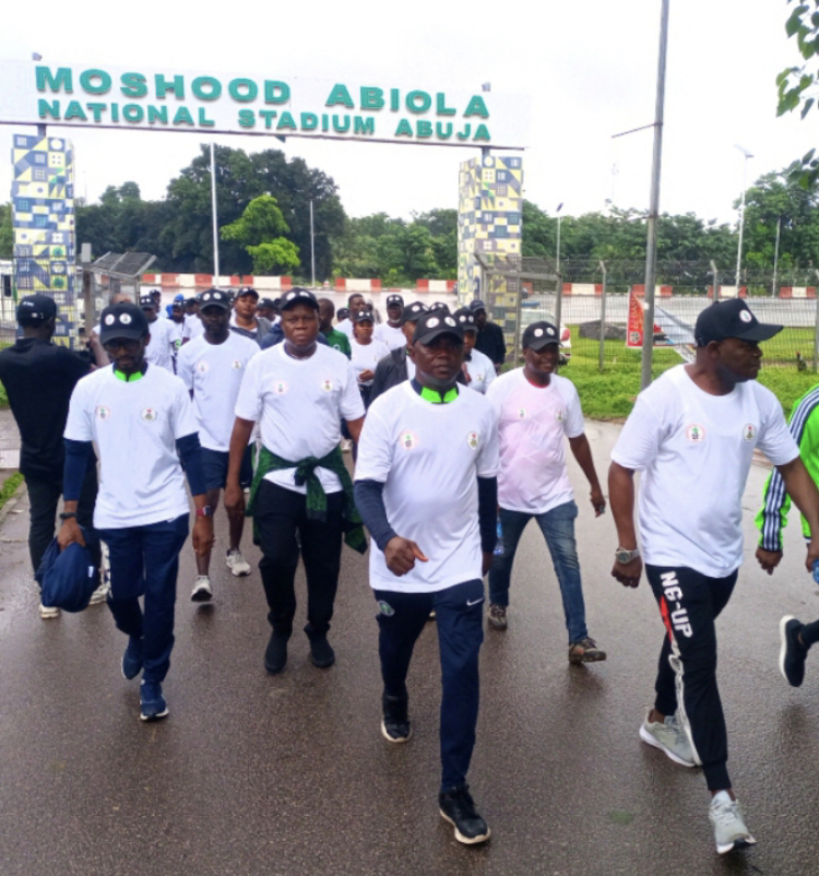 NFF Management and Staff walk ‘to eradicate corruption’