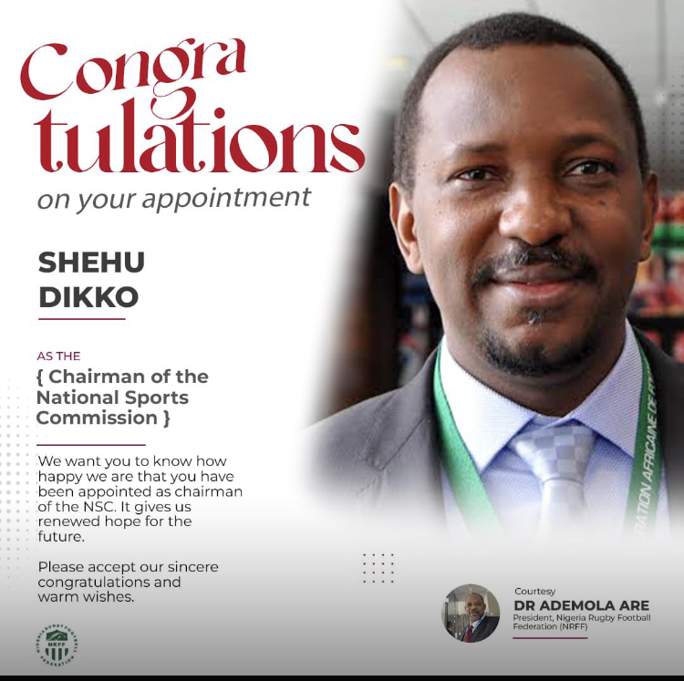 NRFF President Congratulates Shehu Dikko on His Appointment as Chairman of the National Sports Commission