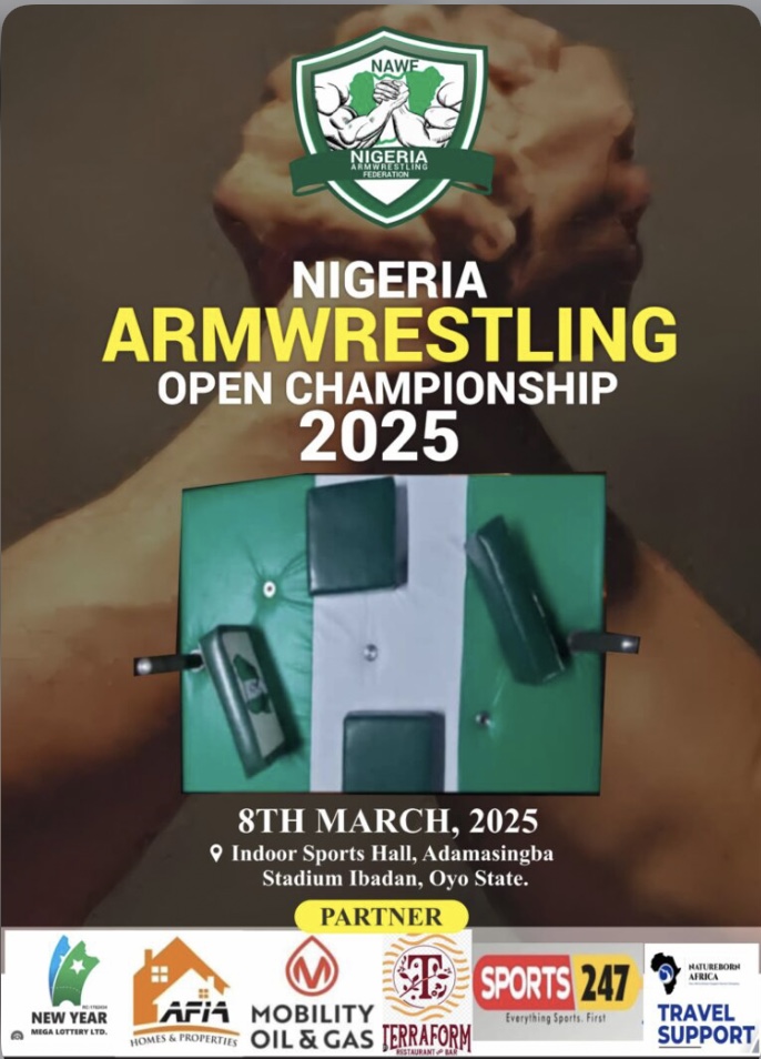 LOC Chairman Urges Athletes to Excel at Nigeria Armwrestling Championship in Ibadan