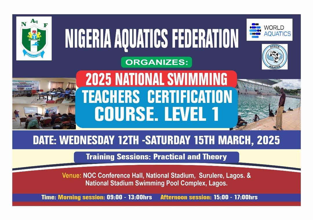 NAqF to Host Level 1 Swimming Coaches Certification Course in Lagos