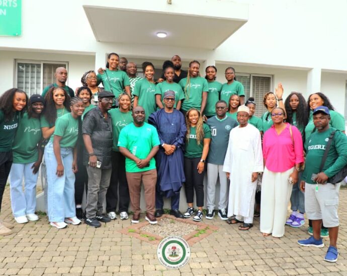 African Champions, Nigeria’s D’Tigress Pay Courtesy Visit to National Sports Commission Leadership