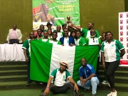 NSC DG Bukola Olopade congratulates Team Nigeria after winning African Youth Scrabble Championships in Kenya NSC DG Bukola Olopade congratulates Team Nigeria after winning African Youth Scrabble Championships in Kenya