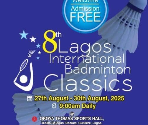Lagos International Badminton Classic 2025 Set to Thrill on August 27