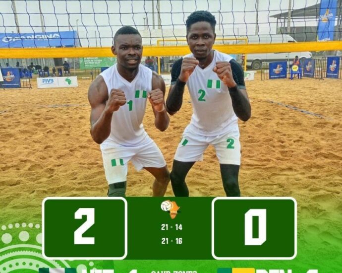 Beach Volleyball: Nigeria win three matches at 2025 Africa Zone 3 Championship