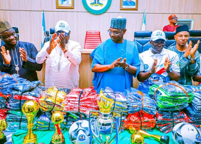 Governor  Sule  Unveils Kits,  Trophies for for  Governors Cup Football Tournament 2025