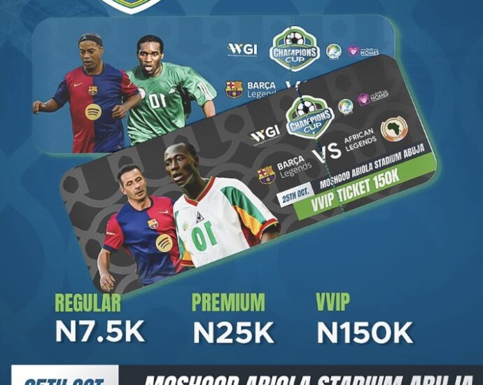 8 Days to Go: Barça Legends Giuly, Mendieta Confirms for Africa vs Barca Legends Showdown, Transcorp Hilton Signs as Official Hospitality Partner