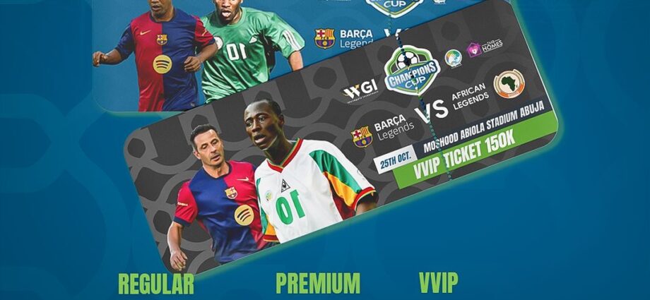 20 Days to Go: Rush Begins, as Ticket Sales Open for Barça Legends vs African Legends Clash in Abuja
