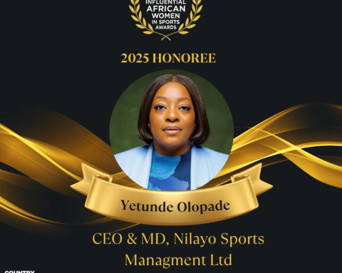 CEO Nilayo Sports Yetunde Olopade gets international recognition as one of Africa’s influential Sports Women
