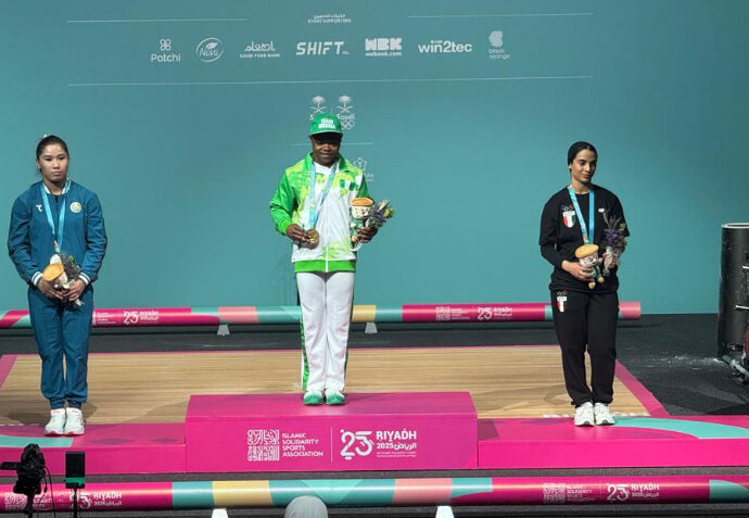 Riyadh2025: Rafiatu Lawal Wins Three Gold Medals in Women’s 58KG Weightlifting Event