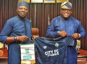 City FC Abuja chairman visits Nasarawa AG, presents jersey before NNL clash