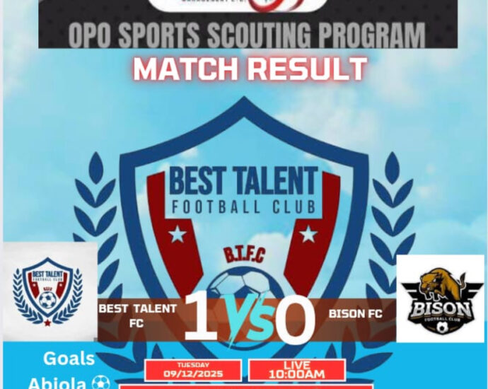 Best Talent FC Spank Bison FC 1-0 in Lagos