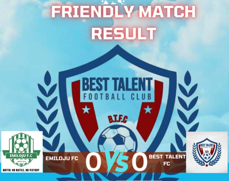 Pre- Season Friendly: Best Talent, Emiloju FC Share Spoils in Lagos