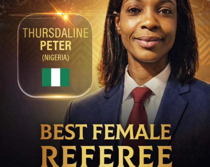 NTF  President Congratulates AFTU Best Female Referee, Thursdaline Peter