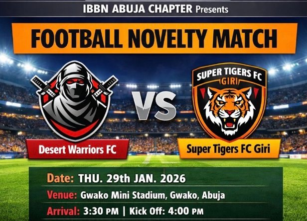 Initiative for Better and Brighter Nigeria ,Abuja Chapter Hosts Football Noveltis Match