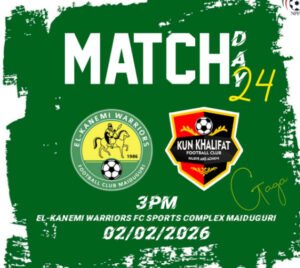 El-Kanemi Warriors FC Seek Redemption as Kun Khalifa FC Visit Maiduguri